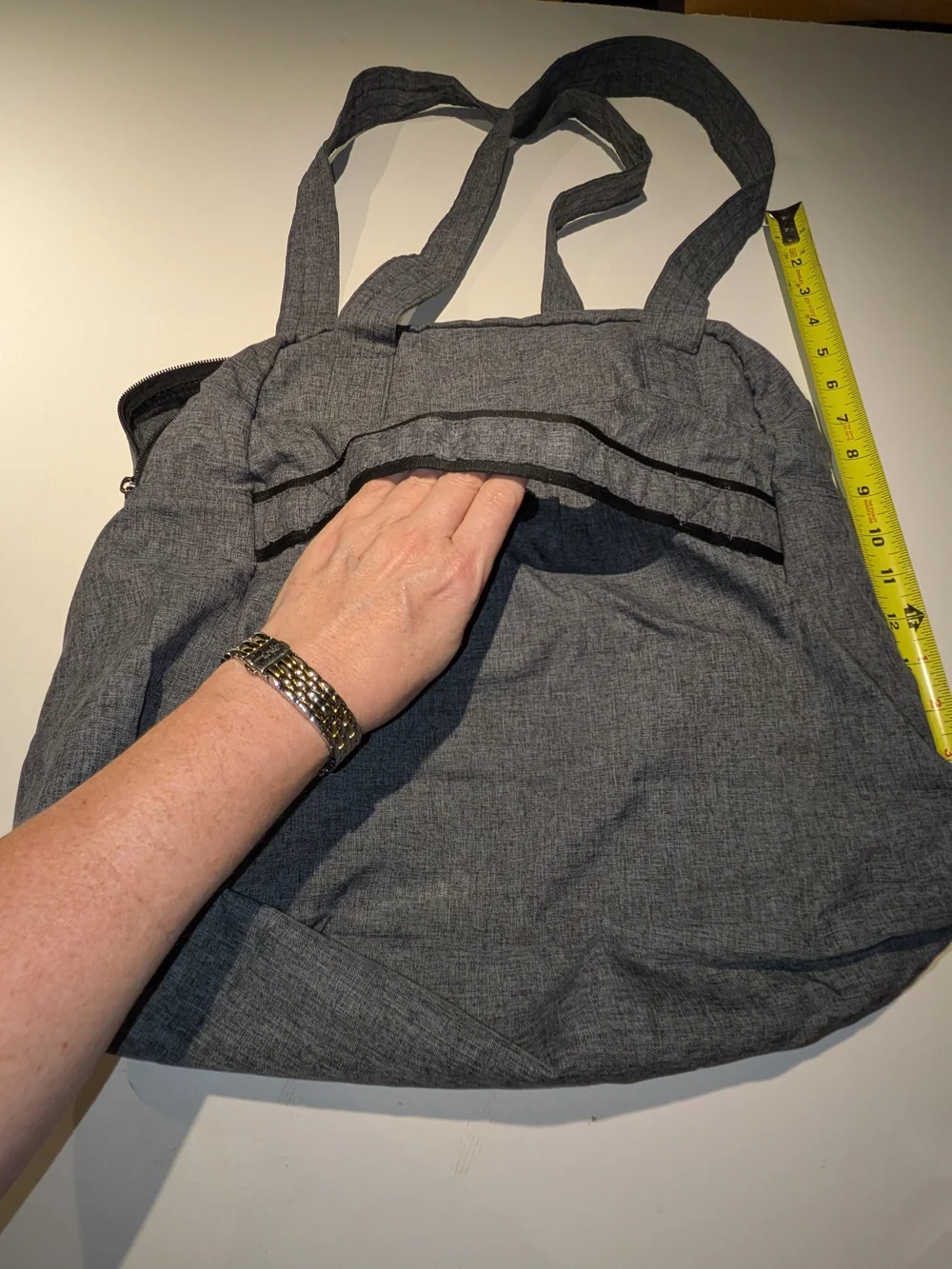 lug Puddle Jumper Convertible Gray and Black Travel Bag with Black Trim